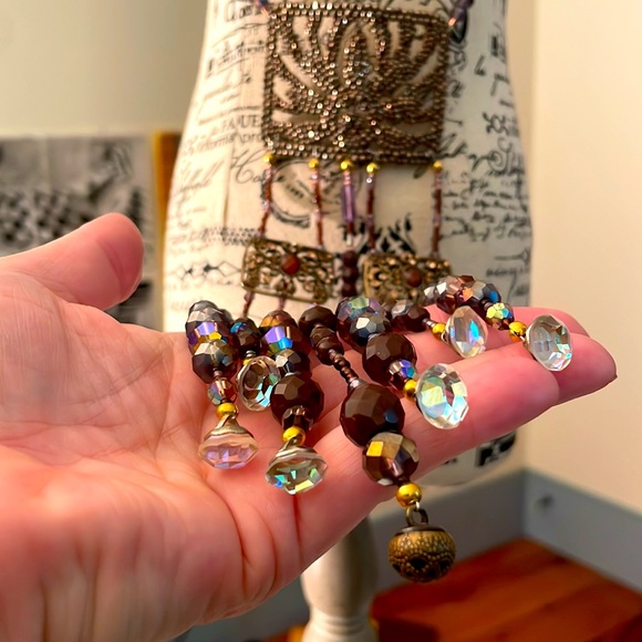 Vintage Handmade Statement Necklace - Picture 2 of 5